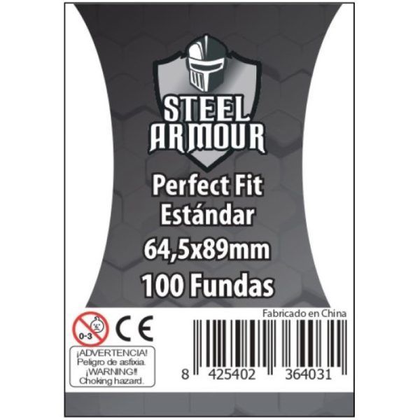 100 Fundas Steel Armour Perfect Fit Standard 64,5x89mm